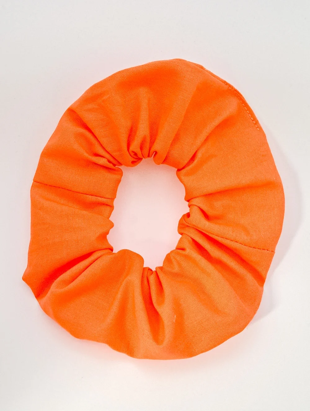Orange Hair Scrunchie Cotton Hair Tie